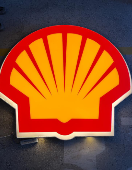Shell lit signage example